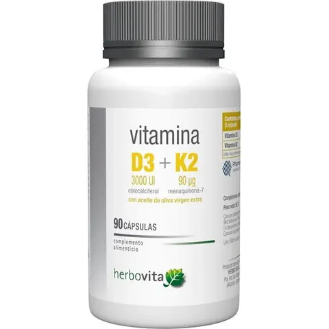 Herbovita vitamina d3+k2 90 cap – imagen 2