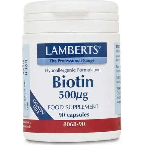 Lamberts Biotin 500mg 90cáps – imagen 5