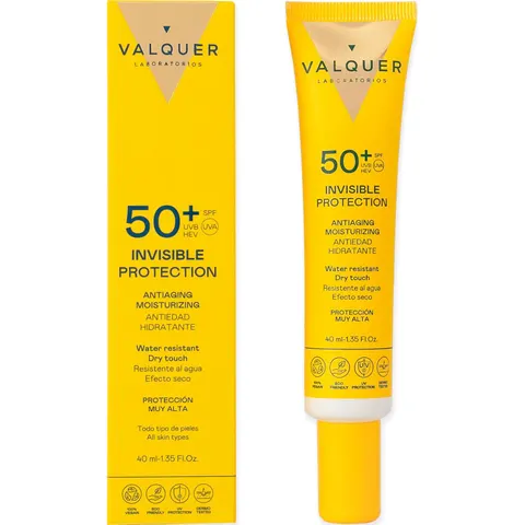 VALQUER Protector Solar Facial 50+ Invisible Protection 40 ml – imagen 2