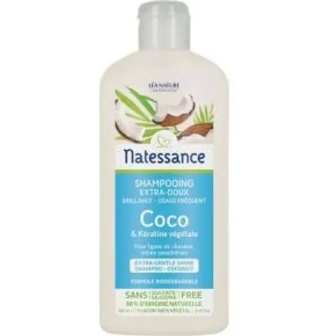 Natessance champu coco extra suave 250ml – imagen 4