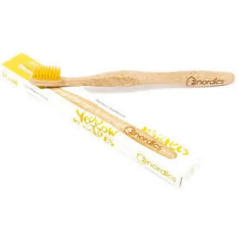Nordics Cepillo Dental Bambú Amarillo – imagen 2
