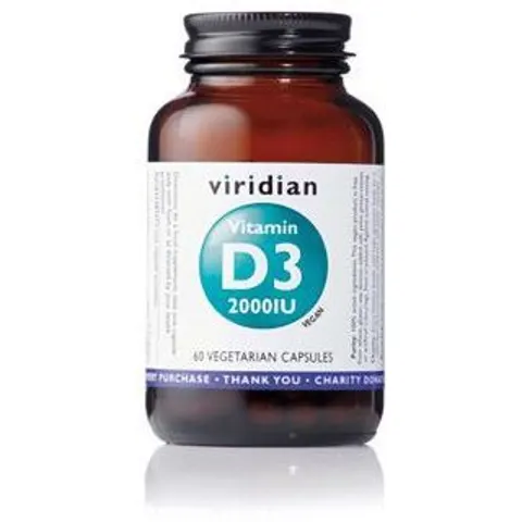 VIRIDIAN Vitamina D3 2000 IU 60 caps – imagen 3