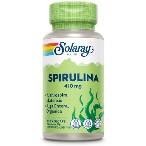 Solaray spirulina 410mg. 100cap. – imagen 4