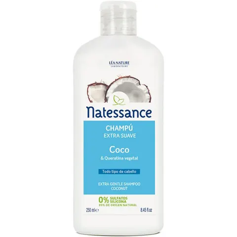 Natessance champu coco extra suave 250ml – imagen 3