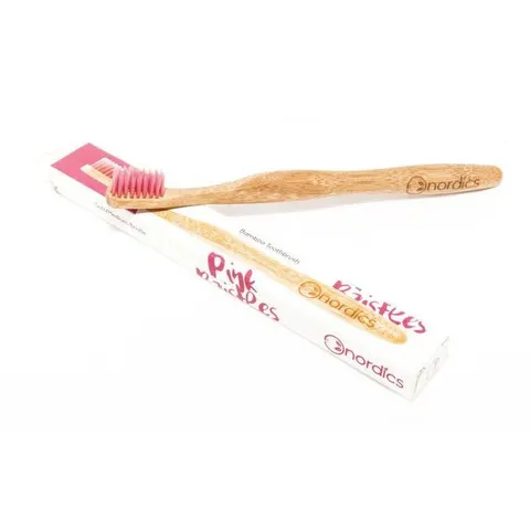 Nordics Cepillo Dental Bambú Rosa – imagen 3