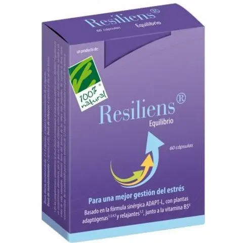 100% Natural Resiliens Equilibrio 60 Cápsulas – imagen 4