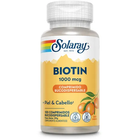 Solaray BIOTINA 1000mcg 100 Tabs – imagen 4