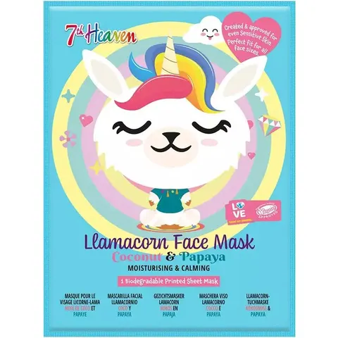 7th Heaven Llamacorn Face Mask – imagen 3