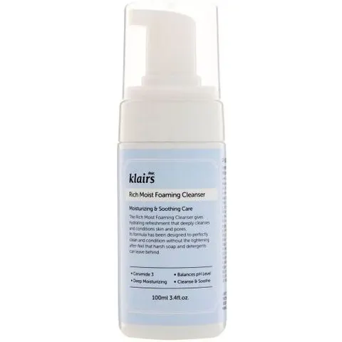 Klairs Rich Moist foaming cleanser 100 ml – imagen 4