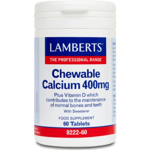 Lamberts CALCIO MASTICABLE 400mg 60 Tabs – imagen 5