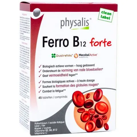 Physalis Ferro B12 Forte 45 Comprimidos – imagen 4