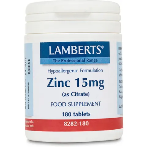 Lamberts ZINC 15mg 180 Tabs – imagen 4