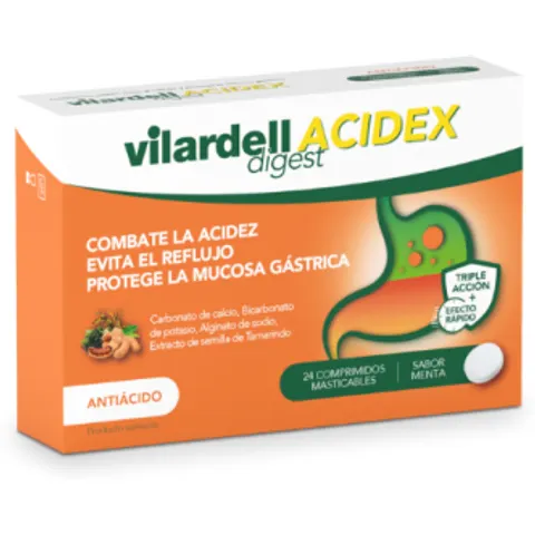 Vilardell digest acidex 24 comprimidos masticables sabor menta – imagen 3