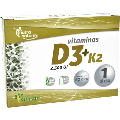 Pinisan D3+K2 Nutranature 60 Caps – imagen 4