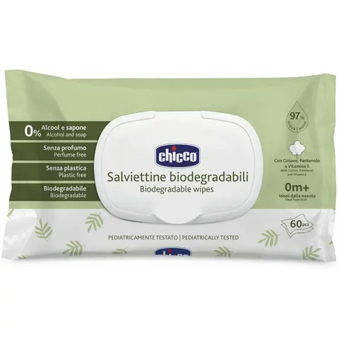 Chicco Toallitas Biodegradables 60 uds – imagen 4