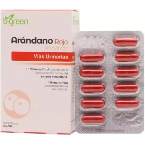 B-GREEN arándano rojo + probióticos 30cáps – imagen 3