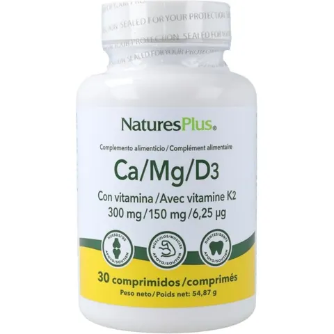 NaturesPlus Ca/Mg/D3+K2 30 Comprimidos – imagen 4