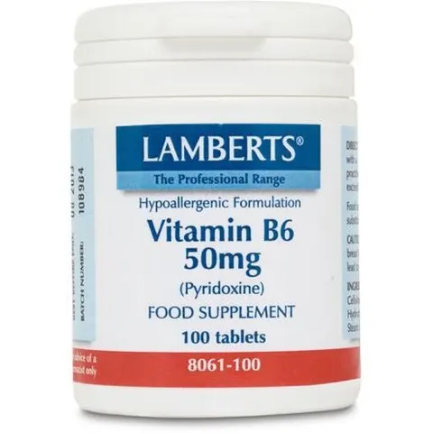 Lamberts vitamina b6 50 mg. 100 comp. – imagen 5