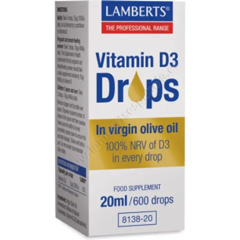 Lamberts VITAMINA D3 EN GOTAS 20 ml – imagen 5
