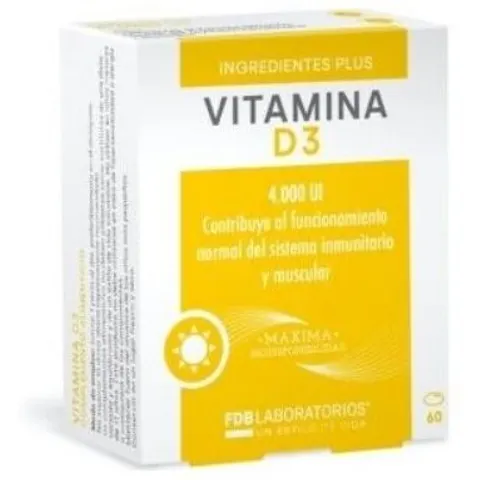 FDB Laboratorios Vitamina D3 4000 Ui 60 Perlas – imagen 3