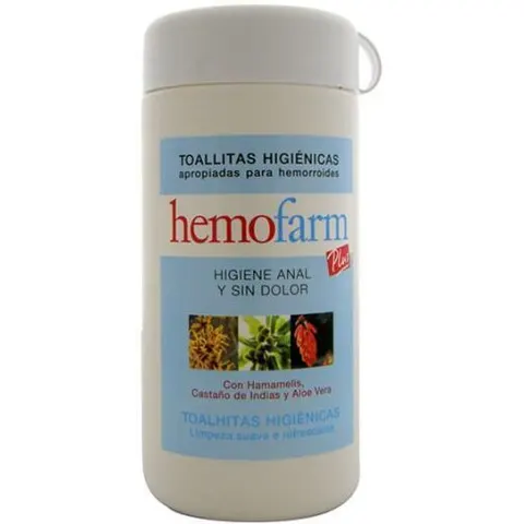 Hemofarm toallitas plus bote 60 un – imagen 3