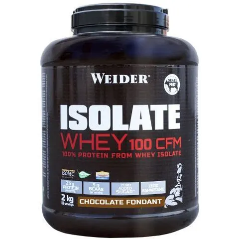 Weider isolate whey 100 cfm chocolate 2kg. – imagen 2