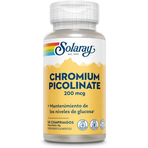 Solaray chromium picolinato 200mcg. 50comp. – imagen 4