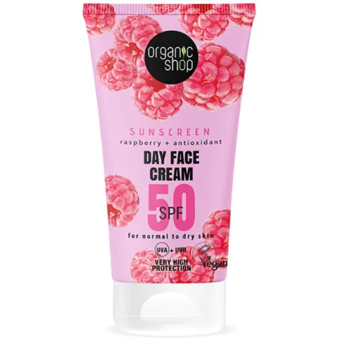 Organic Shop Raspberry Day Face Cream SPF50 50ml – imagen 4