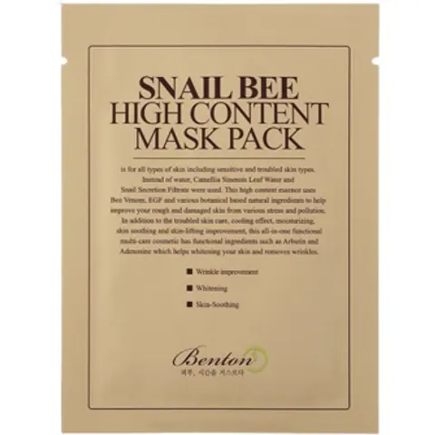 Benton Snail Bee High Content mask 20 ml – imagen 2