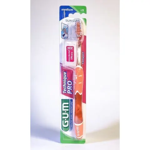 Gum cepillo dental tech pro compact medio 528 – imagen 3