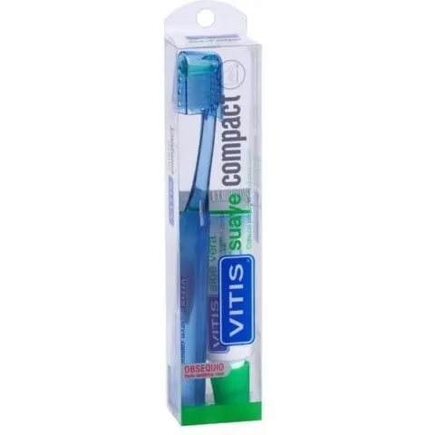 Vitis Cepillo Dental Compact Medio + Aloe 15ml – imagen 2