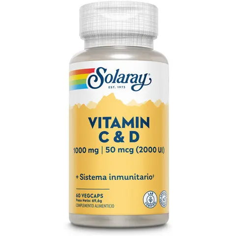 Solaray vitamina c 1000mg + vitamina d 2000ui 60cap. – imagen 3