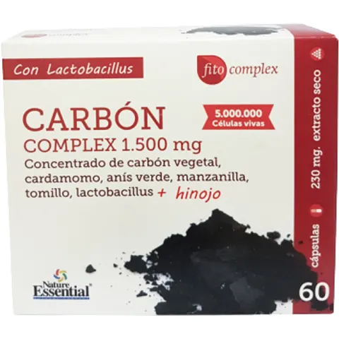 Nature essential carbon vegetal activo complex 60cap. – imagen 4