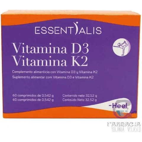 Essentialis Vitamina D3 + Vitamina K2 60comp – imagen 4