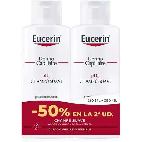 Eucerin pH5 Champú Suave 2x250 ml – imagen 4