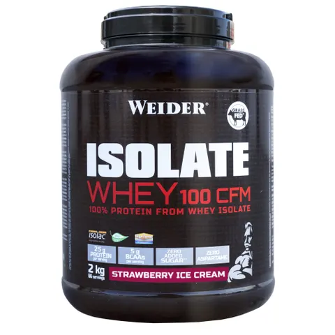 Weider isolate whey 100 cfm fresa 2kg. – imagen 2