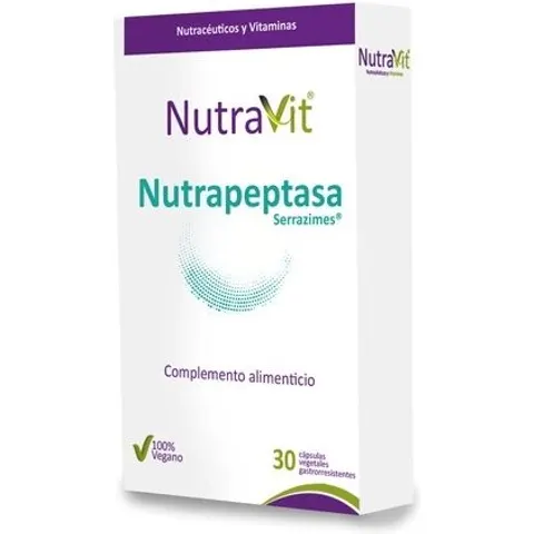 Nutravit nutrapeptasa serrazime 30 caps – imagen 3