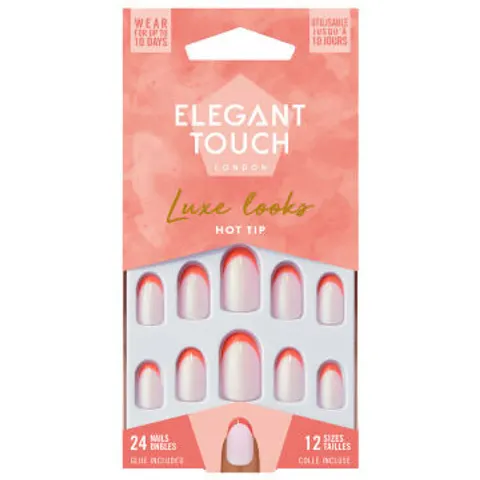 Elegant Touch Uñas Postizas Oval Hot Tip – imagen 3