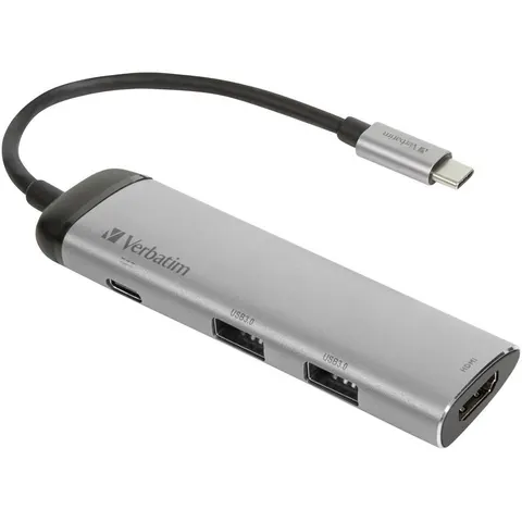Concentrador USB C - USB C / HDMI / 2x USB A (Gris) - VERBATIM – imagen 2