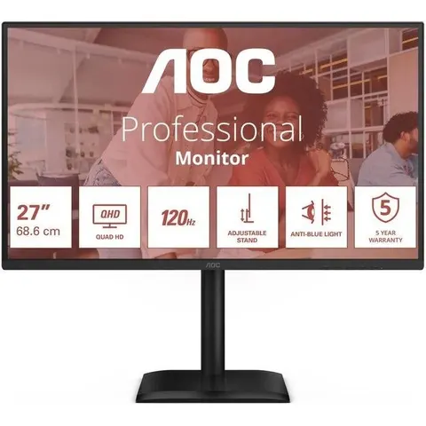 Monitor 27" E4 Q27E4CV Quad HD LED (Negro) - AOC – imagen 3