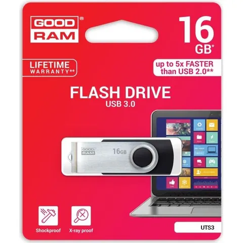 Pendrive USB3.0 16GB UTS3 (Negro) - GOODRAM – imagen 2