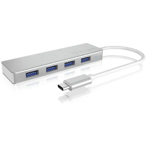 Concentrador USB C - 4x USB 3.0 (Plata) - ICY BOX – imagen 2