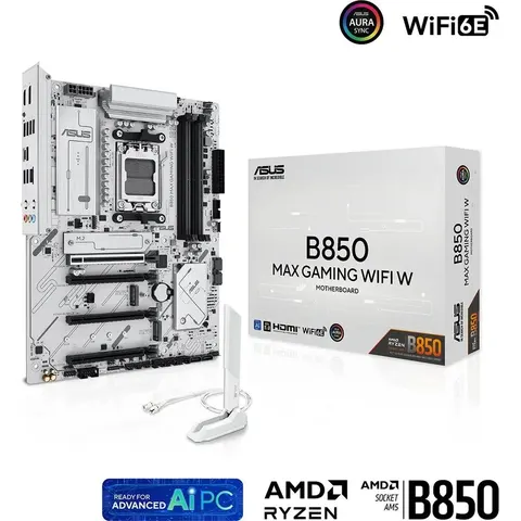 Asus Placa Base B850 MAX Gaming WiFi White – imagen 3