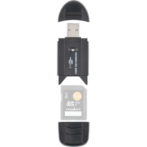 Lector de tarjetas USB MMC / SD / SDHC / SDXC (Negro) - NEDIS – imagen 2