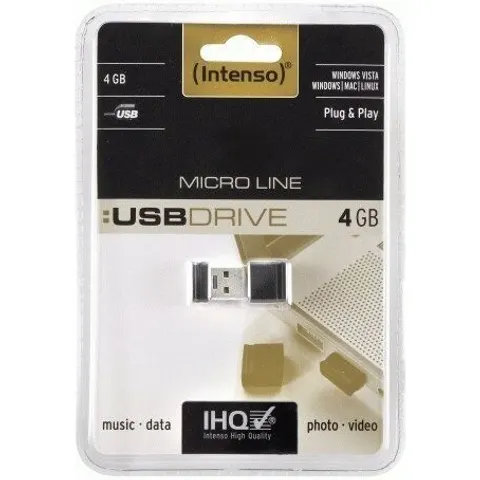 Pendrive USB2.0 4GB Micro Line (Negro) - INTENSO – imagen 2