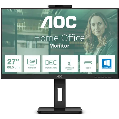 Monitor LED IPS 27" Q27P3CW Quad HD (Negro) - AOC – imagen 2