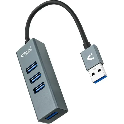 HUB USB 3.0 de 4 Puertos (Gris) - Nanocable – imagen 2