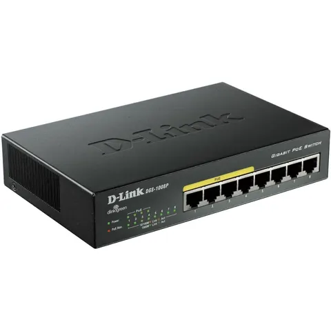 D-LINK DGS-1008P - Switch, 8 puertos, Gigabit Ethernet – imagen 2