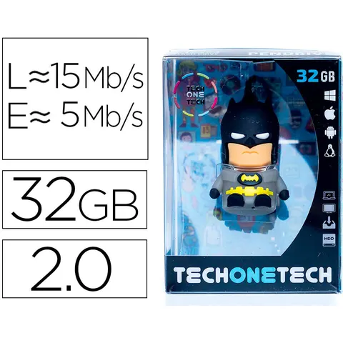 Pendrive 32GB Tech One Tech Super Bat - USB 2.0 – imagen 3