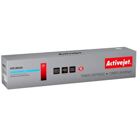 Tóner compatible Oki ATO-301CN (cian) - ACTIVEJET – imagen 2